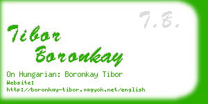 tibor boronkay business card